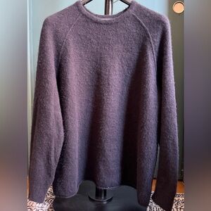 JAMES PERSE CREWNECK CASHMERE KNIT SWEATER PULLOVER XL DARK BLUE JUMPER XXL - 5